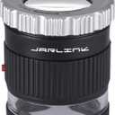 JARLINK 30X Jewelers Loupe, Adjustable Focal Length Magnifier with 3 LED Light for Gems, Jewelry, Coins, Stamps, etc (Black)