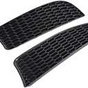 Front Bumper Car Fog Light Cover, ABS Front Bumper Fog Light Grill Cover Left Right for M3 Replacement for 3 Series E90 E91 E92 E93 (2pcs, Black)