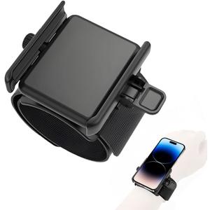 Wristband Phone Holder, No Screen Blocking, 360° Rotating Wrist Phone Mount, Memory Lock, Quick Release, for Android, iPhone 17/16/15/14/13 Pro Max/Pro/Mini/12/11/SE/Xs/XR/8 Plus, Fits 4–6.7" Phones