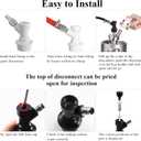 Ball Lock Keg Post Quick Disconnect Set, Corny Keg Connectors, 1 Pair Homebrew Stainless Corny Keg Post 19/32-18 Female Thread Keg Gas Liquid Post and 1 Pair Keg Post Fittings with Hose Clamps