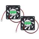 ANVISION 2-Pack 60mm x 15mm DC 12V Brushless Cooling Fan, Dual Ball Bearing