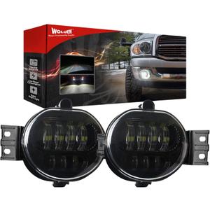Dodge Ram 1500 LED Fog Light - DOT Approved Super Bright LED Fog Lights for 2002-2008 Dodge Ram 1500 2003-2009 Ram 2500 3500 2004-2006 Durango Truck 2003 2004 2005 2006 2007 2008 2009 (Light Color:White)