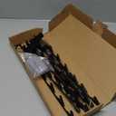 Hanging Merchandise Strips with Hooks - 32 inches Chip Display Rack Stands - Potato Chip Rack Bag Holder with 12 Clips for Retail Displaying, 4 Pack Black with Label Headers