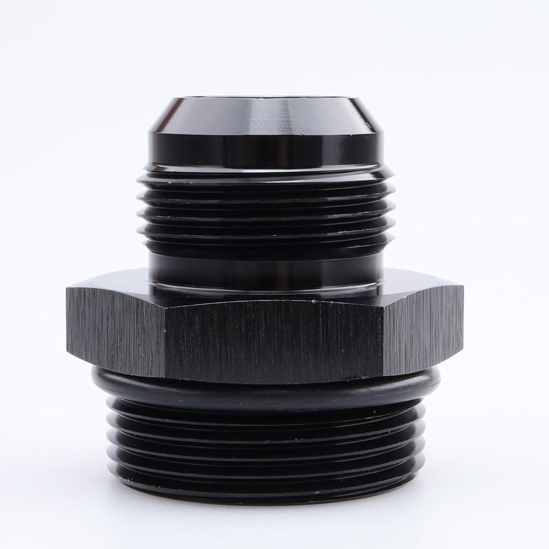 Male -16 AN to -20 AN ORB Fitting Adapter Aluminum Black