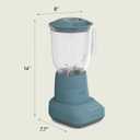 bella 10 Speed Countertop Blender, Juicer & Smoothie Maker, Fits-anywhere Kitchenware, Slim Flip & Store Design, Dishwasher Safe 48oz Capacity Pitcher & Lid, Stainless Steel Blade, 450 Watt, Surf