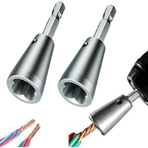 4 x Wire Twisting Tool Wire Twister Wire Connector,Wire Twister Tool for Drill,Wire Stripping And Twisting Tool,Cable Quick Stripping (2pcs)