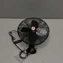 CRAFTZONE 12V Fan RV|Truck Cooling Heavy Duty 8" Metal Car Fan Bus|Boat|Forklift|Car|Camper|Lawn|Mower|Tractor 2Speed Black