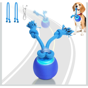 Interactive Dog Toys with Motion Activated, Squeaky Dog Toy Active Rolling Ball for Puppy and Medium Dogs, USB Rechargeable