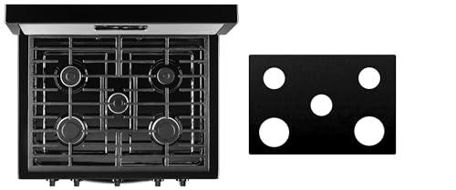 Custom Fit Reusable Burner Liner for Whirlpool Gas Range Stove Protect Your Stovetop with this Splatter Guard Cover - WFG505M0BW