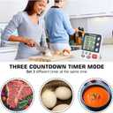 Digital Dual Kitchen Timmers 3 Channels Count UP/Down Timer Cooking Timers Large Display Triple Timmer Magnetic Stopwatch Timer-timers for Classroom Kid Adjustable Volume Loud Alarm(Battery Included)