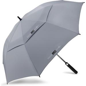 ZOMAKE Automatic Open Extra Large Golf Umbrella 51/54/62/68/72 Inch, Double Canopy Vented Windproof Oversize Stick Umbrellas for Rain