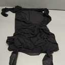 Women's Sheer Mesh Ruffle Deep V Neck Top Long Sleeve See Through Y2K Fashion Sexy Stylish Slim Elegant Top, M