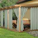 HolidayIdeas Outdoor Curtains for Patio Waterproof, 6 Panels - 54x95 Inches - Weatherproof Privacy Outsides Curtains for Cabana Porch Pergola, Sunlight & UV Blocking (SageGreen, Grommet Top)