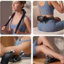 Upgraded Neck Massager for Pain Relief Deep Tissue, Cordless Neck and Shoulder Massager with Heat, 5 Modes Deep Tissue Kneading, Portable Shiatsu Massager for Back Leg Muscles, Home Office Travel Use