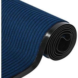 uyoyous Commercial Grade Door Floor Mat 3' x 10' Brush Step Entrance Mat Heavy Duty Indoor Outdoor Doormat Non Slip Hallway Runner Rug Low Profile Rubber Floor Mat Carpet Runner, Blue, 2'11" x 9'10"
