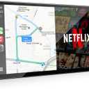 Volam 9'' Carplay Screen with Netflix YouTube and 1080P Backup Camera Upgraded Wireless Android Auto Screen Portable AI Magic Video Box Built-in Apps Voice Control Car GPS for iOS 10+ Android 11+