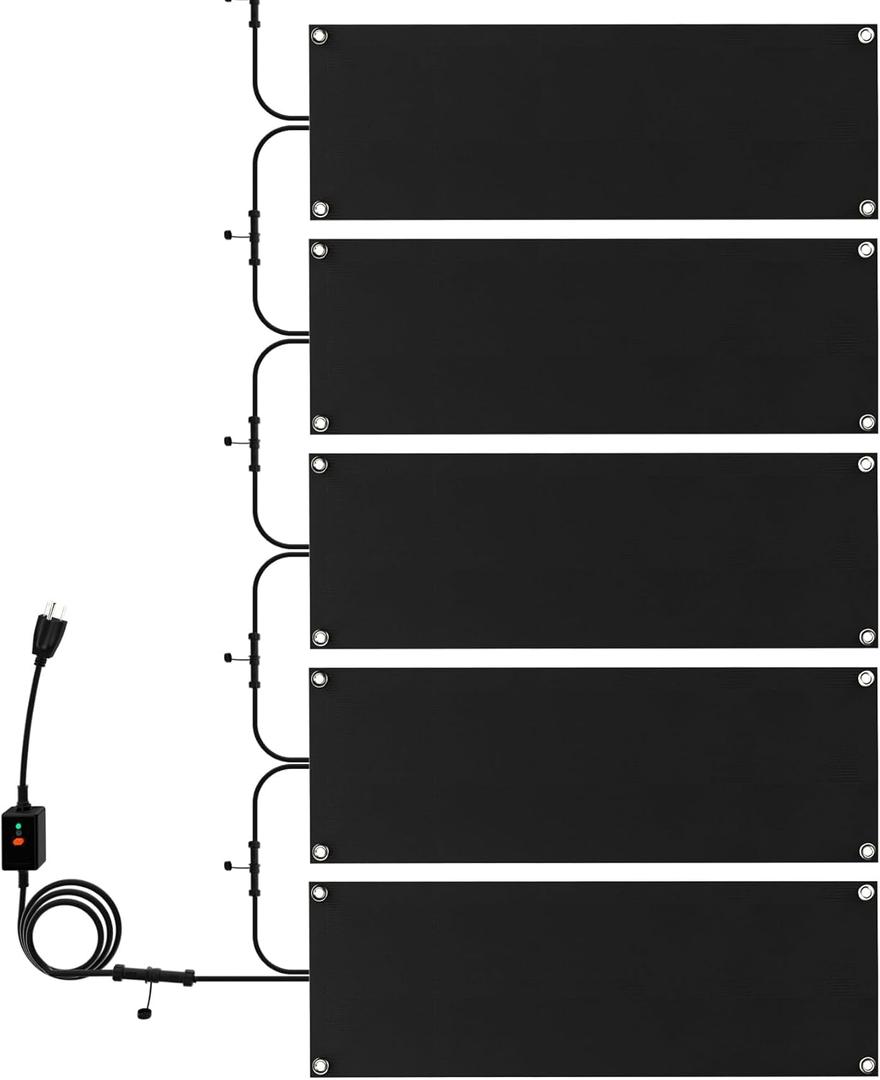 NexiPro Snow Melting Mats, Heated Outdoor Mats for Walkways, Electric Snow Melting Mats for Decks and Sidewalks, Trusted NoSlip Snow and Ice Melt Heated Sidewalk Mat (10 x 30) 3PCS