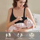 Nursing Bras for Breastfeeding 3 Pack Seamless Maternity Bras Pregnancy Sleep Bralette with Extra Bra Extenders and Clips (S)