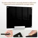 Acrylic Black Magnetic Dry Erase Board for Wall, White Board 12x16, Frameless Magnetic Dry Erase Board for Office, Classroom and Home/for Kids, Students, Adults. 3040B