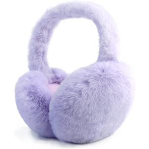 PIGBENGO Foldable Ear Muffs for Women Cold Weather Fluffy Earmuffs Winter Warm Headband Cute Slouchy Ear Warmers