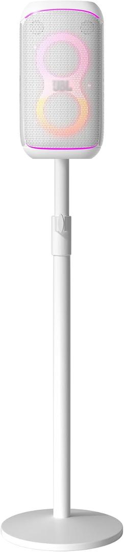 All-Metal Adjustable Speaker Stand for J-BL Partybox 120/320 (White)  Heavy-Duty Pole Stand with Wide Base, Height Adjustable up to 36.22" (Stand Only, No Speaker Included)