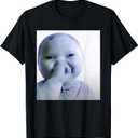 Ai Baby Meme Funny Laughing Baby Baby Meme Brainrot T-Shirt. S Size