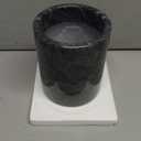 HillSpring Black Marble Kitchen Utensil Holder, Weighted Utensil Organizer Crock for Countertop, Marble Cooling Container with Protective Padded Base