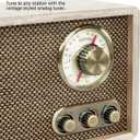 Victrola Willow  Retro Wood Bluetooth Radio with Built-in Speakers: Elegant & Vintage Design, Rotary AM/FM Tuning Dial, Bass & Treble Control, Wireless Streaming (Espresso)