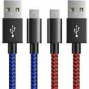 6amLifestyle PS4 Controller Charger Cable, 10ft Charging Cord 2 Pack for PlayStation 4, PS4 Slim/Pro, Dualshock 4, Xbox One/One X, Blue+Red