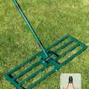 Lawn Leveling Rake 30"x10", Yard Leveling Rake with Wall-Mount Hook, Heavy-Duty Ground Leveler for Soil, Sand, Topsoil, Compost & Fertilizer
