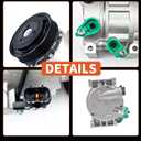 CO11218C Air Conditioning Compressors Compatible with 2011-2014 Sonata 2.0L, 2011 Optima 2.0LAC Compressorwith A/C Clutch, Replaces 977013R000, 977013R000RU