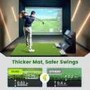 Golf Hitting Mat with Ball Tray, 5x4 / 6x4 ft, 26mm / 31mm Thick, Pro & Elite Turf with Swing Path Line, Premium Golf Practice Mat for Indoor & Outdoor Swing, Chipping, Training