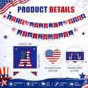 2 x 250th Anniversary Banners 4th of July Banner Patriotic Decorations Double Side Printed 1776-2026 Red Blue White USA Independence Day Banner Outdoor Indoor Yard Garden