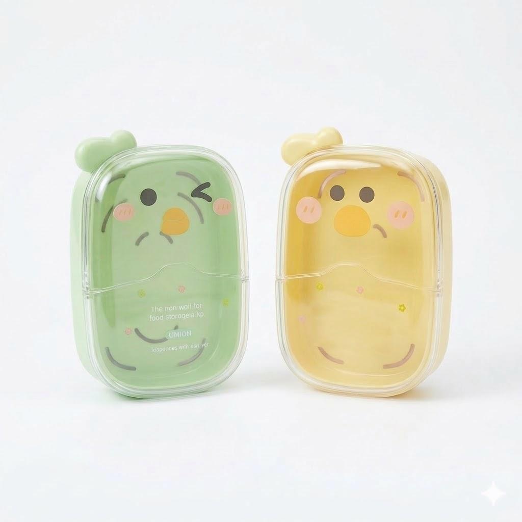 4PCS Portable Travel Soap Case with Lids, Drainage Layers, and Leak Proof Multifunctional Soap Holders Suitable for Gym, School, Camping, Travel, Bathroom Kitchen (Duck)