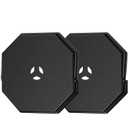 Vinyl Siding Mounting Blocks, Siding Mounting Kit, 130110006001 Octagon Mounting Block, Siding Mounting Plate for 1/2 inch Lap Double and 4 inch Height Siding (2, Black)