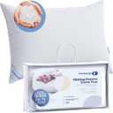 Continental Bedding Feather Goose Down Pillows - Luxury & Breathable Bed Pillows for Sleeping, Back, Side & Stomach Sleepers - Standard/Queen Size, Pack of 1-25% Down & 75% Feather Filled