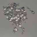 Clear Crystal Teardrop Chandelier Prisms Parts Hanging Galss Crystal Pendants Beads  Set of 32