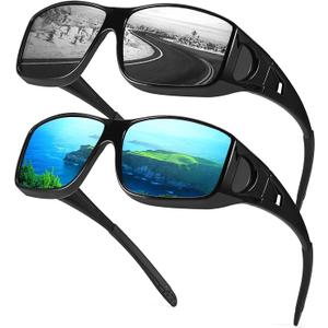 Myiaur Polarized Fit Over Glasses Sunglasses for Men Women UV400 Protection