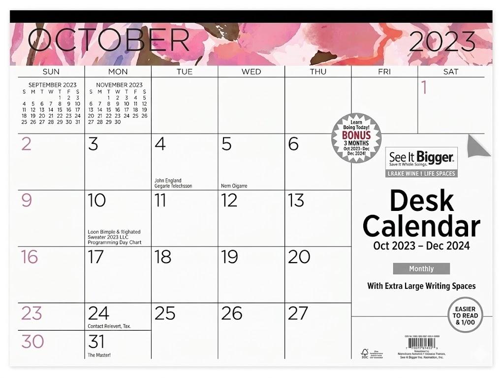 Calendar SIB 17x11 DSK PD, Pack of 2