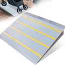 VNN Door Threshold Ramp, Threshold Ramps for Doorways, Ideal Entry Handicap Ramp for Elderly Wheelchairs, Carts, Scooters and Walkers, 27.6" L * 37.4" W Door Ramp (Alloy Iron, 800LBS)