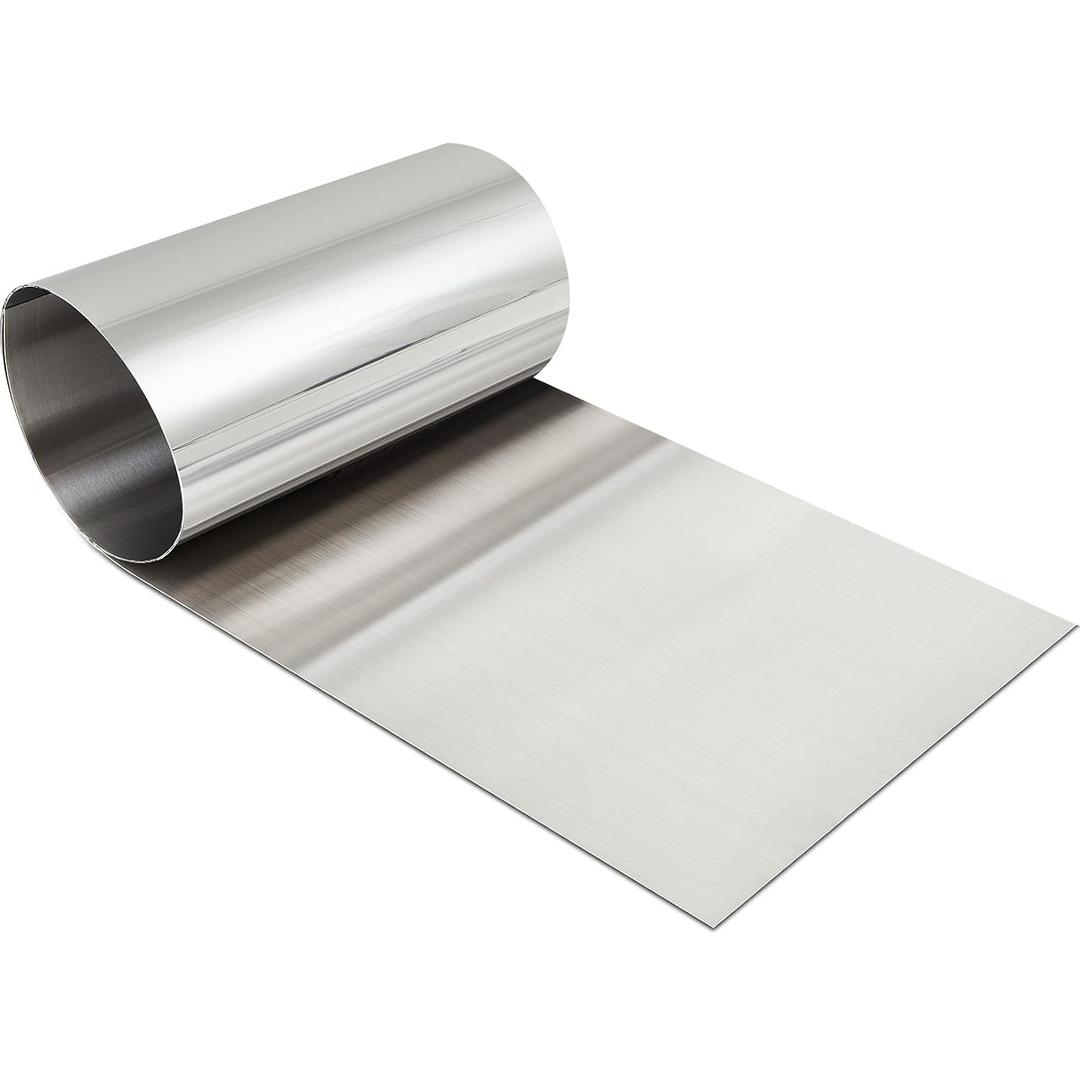 MorningRo 430 Stainless Steel Sheet Metal 24 x 96 Inches 24GA Metal Plates Panel #4 Brushed Finish Magnetic Mount Board Wall Food Truck Restaurant Kitchen Floor Trailer Garage Gym(1 Pack)