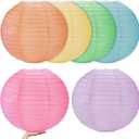 Woanger 6 Pack 24 Inch Jumbo Pastel Paper Lanterns Party Decorations Macaron Large Chinese Paper Lantern Giant Hanging Paper Lanterns for Birthday Party