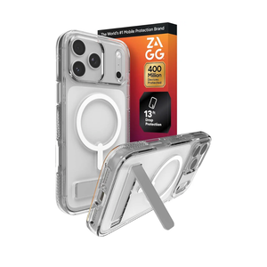 ZAGG Crystal Palace Case with Kickstand for iPhone 17 Pro Max - Clear, Drop Protection (13ft/4m), MagSafe Charging Compatible, ClearGuard Anti-Yellowing