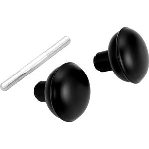 1 Set Vintage Old Style Door Knob Set with Spindle, Antique Door Knobs Replacement Set for Interior Doors, Matte Black