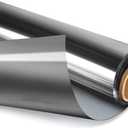 HIDBEA One Way Privacy Window Film, Daytime Mirror Reflective Heat Control UV Sun Blocking Non-Adhesive Static Cling Window Tint for Home and Office(Black-Silver, 45.2 Inch x 19.6 Feet)