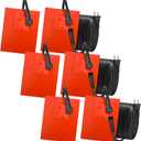 Threlaco 6 Pcs Silicone Car Engine Block Heater 4 x 5in 120V 150W Self Adhesive Oil Pan Heater Pad with 194F Thermal Protector Silicone Heating Pad for Automotive Engine Accessories