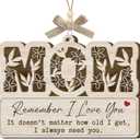 2 x Remember I Love You Mom Ornament 2026 - Mothers Day Birthday Gifts for Mom Stepmom Gigi Nana Grandma, Thank You Mother Gift from Daughter Son, Wooden Ornament for Hanging Decor