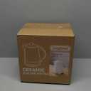 Ceramic Electric Kettle, 1.5L/1200W Boil Water Quickly and Easily with Boil-Dry Protection Auto Shut Off, Detachable Swivel Base, White Relief Carving