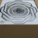 22.5" Crystal Chandeliers Living Room Modern Crystal Ceiling Light LED Ring Round Pendant Light Flush Mount Chandelier for Bedroom Dining Room Entryway (Dimmable)