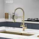 APPASO Gold Kitchen Faucet with Water Filter, Brushed Gold Kitchen Sink Faucet, 3 in 1 Kitchen Faucet (Without Water Filtration Device)